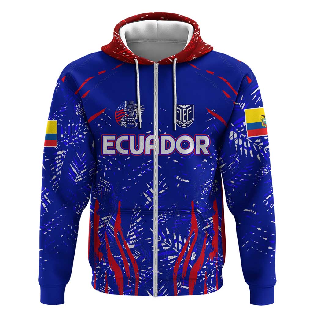 Ecuador Football 2024 Zip Hoodie La Tricolor - Wonder Print Shop