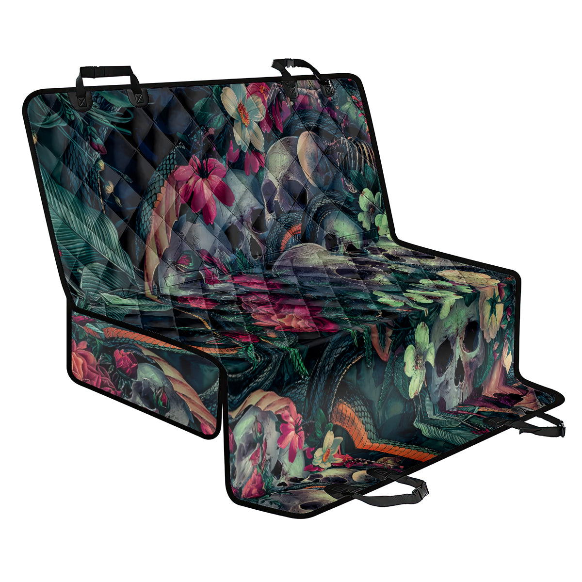 Skulls and Snakes Back Car Seat Cover - Wonder Print Shop