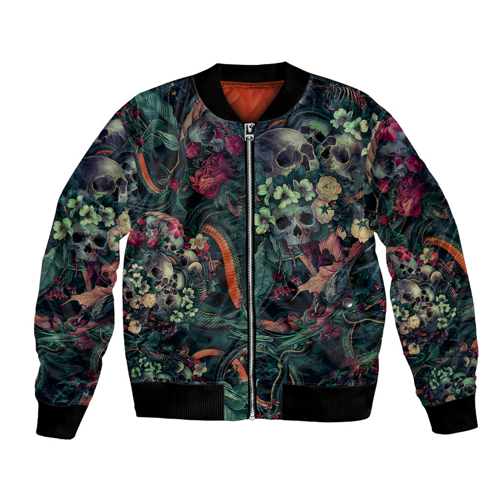 Skulls and Snakes Bomber Jacket - Wonder Print Shop