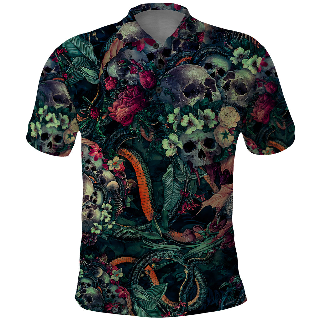 Skulls and Snakes Polo Shirt - Wonder Print Shop