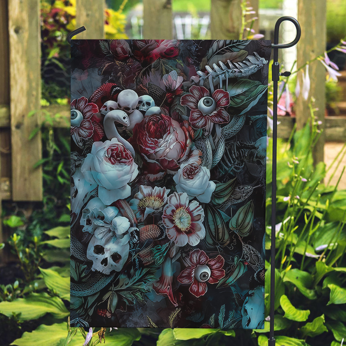 Eyes of Darkness Garden Flag - Wonder Print Shop