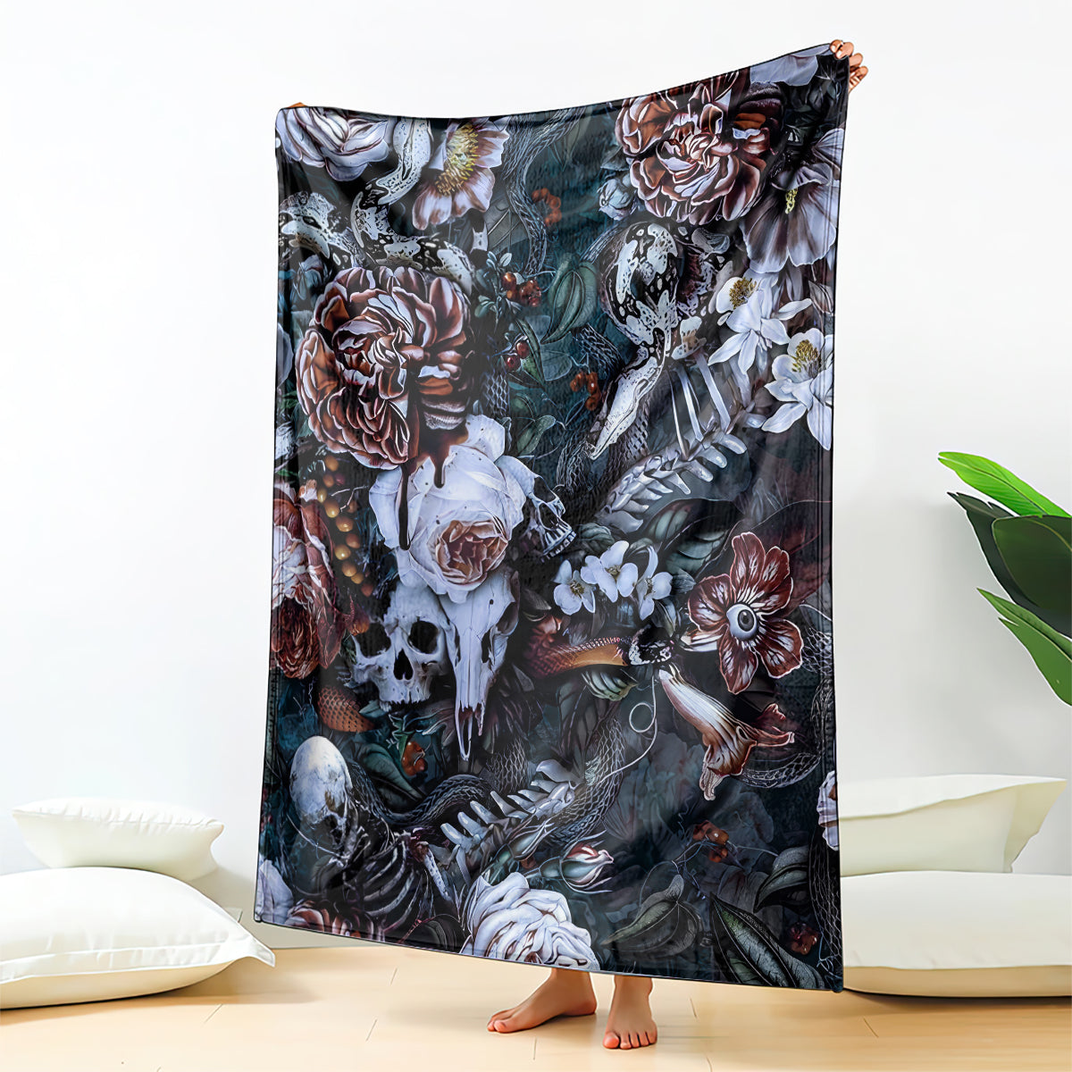 skulls-white-nightmare-blanket