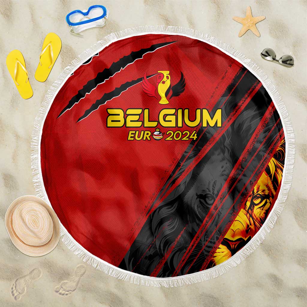 Belgium Football 2024 Beach Blanket Trophy Wing Style - Wonder Print Shop