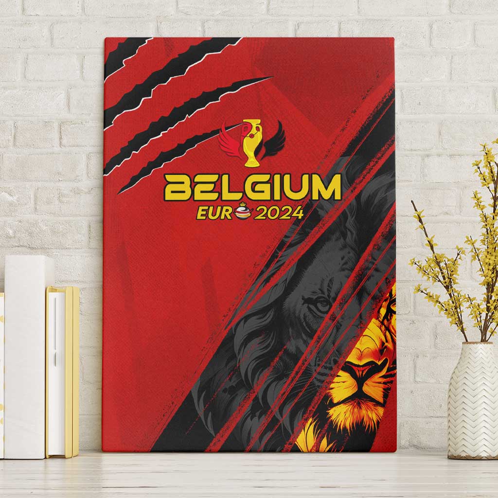 Belgium Football 2024 Canvas Wall Art Trophy Wing Style - Wonder Print Shop