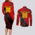 Personalized Belgium Football 2024 Couples Matching Long Sleeve Bodycon Dress and Long Sleeve Button Shirt Trophy Wing Style - Wonder Print Shop