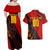 Personalized Belgium Football 2024 Couples Matching Off Shoulder Maxi Dress and Hawaiian Shirt Trophy Wing Style - Wonder Print Shop