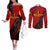 Personalized Belgium Football 2024 Couples Matching Off The Shoulder Long Sleeve Dress and Long Sleeve Button Shirt Trophy Wing Style