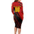 Personalized Belgium Football 2024 Long Sleeve Bodycon Dress Trophy Wing Style - Wonder Print Shop