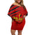 Personalized Belgium Football 2024 Off Shoulder Short Dress Trophy Wing Style - Wonder Print Shop