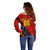 Personalized Belgium Football 2024 Off Shoulder Sweater Trophy Wing Style - Wonder Print Shop