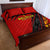 Belgium Football 2024 Quilt Bed Set Trophy Wing Style - Wonder Print Shop