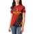 Personalized Belgium Football 2024 Women Polo Shirt Trophy Wing Style - Wonder Print Shop