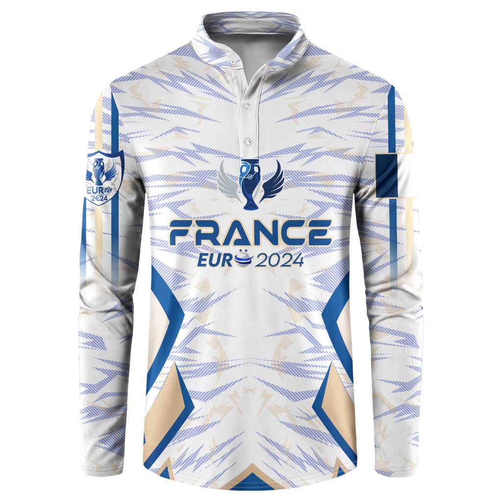 Personalized France Football 2024 Button Sweatshirt Trophy Wing Style - Wonder Print Shop