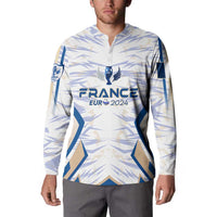 White France soccer button sweatshirt front with trophy wing-style graphic