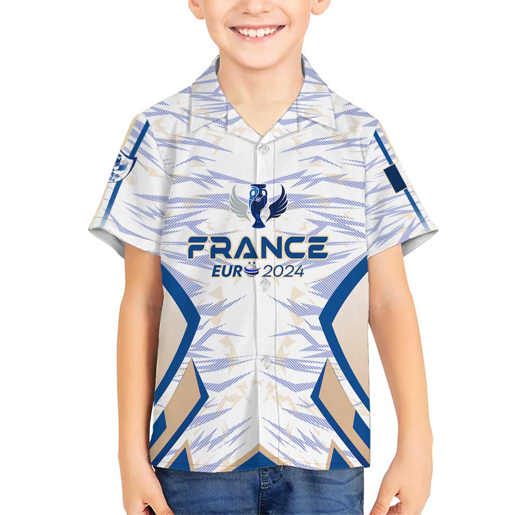 Personalized France Football 2024 Kid Hawaiian Shirt Trophy Wing Style - Wonder Print Shop