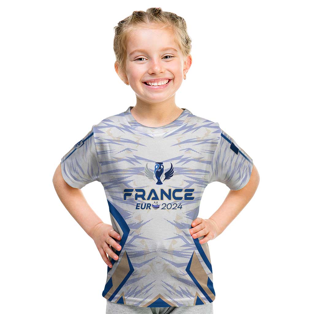 Personalized France Football 2024 Kid T Shirt Trophy Wing Style - Wonder Print Shop