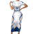 Personalized France Football 2024 Short Sleeve Bodycon Dress Trophy Wing Style - Wonder Print Shop