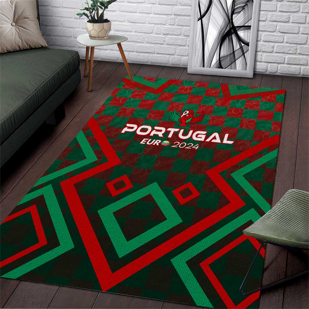 Portugal Football 2024 Area Rug Trophy Wing Style - Wonder Print Shop