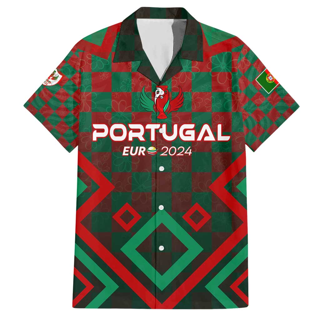 Personalized Portugal Football 2024 Hawaiian Shirt Trophy Wing Style - Wonder Print Shop