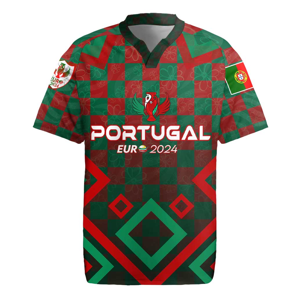 Personalized Portugal Football 2024 Rugby Jersey Trophy Wing Style - Wonder Print Shop