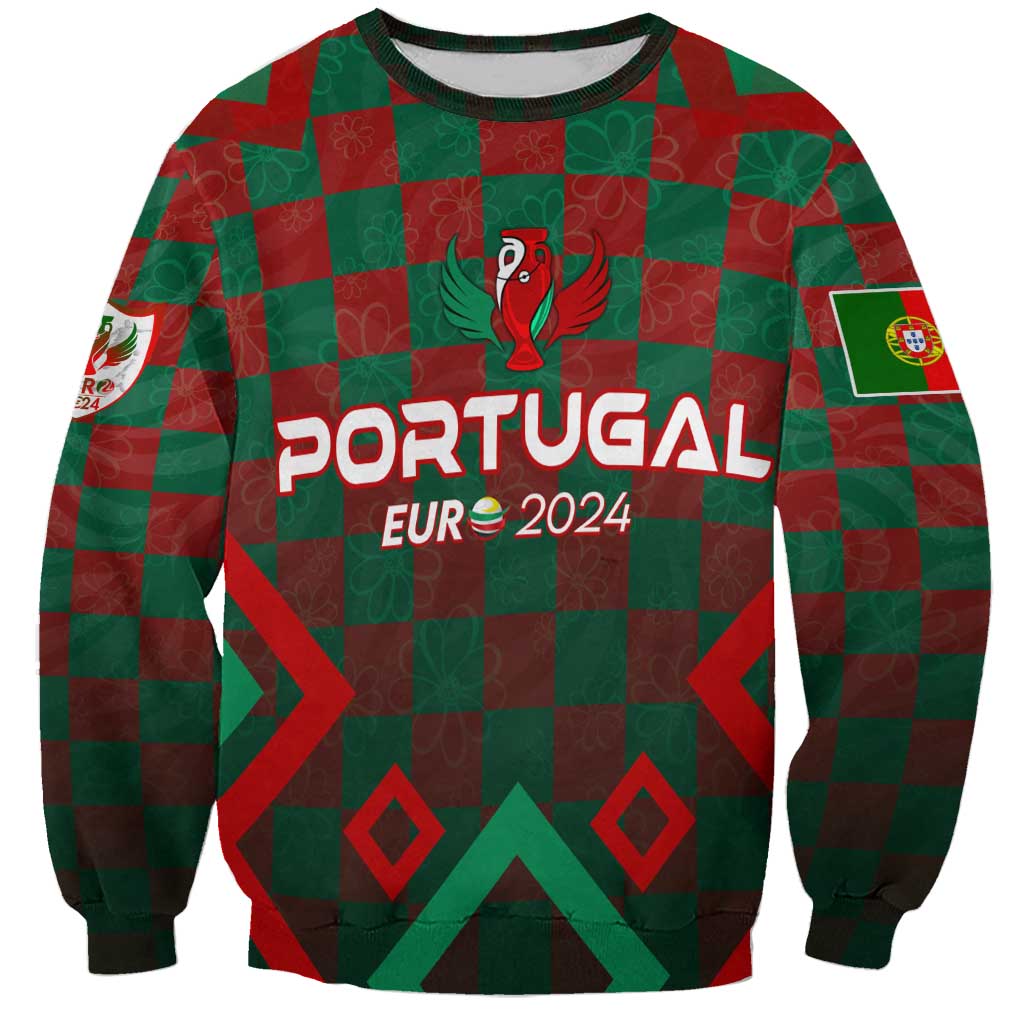 Personalized Portugal Football 2024 Sweatshirt Trophy Wing Style - Wonder Print Shop