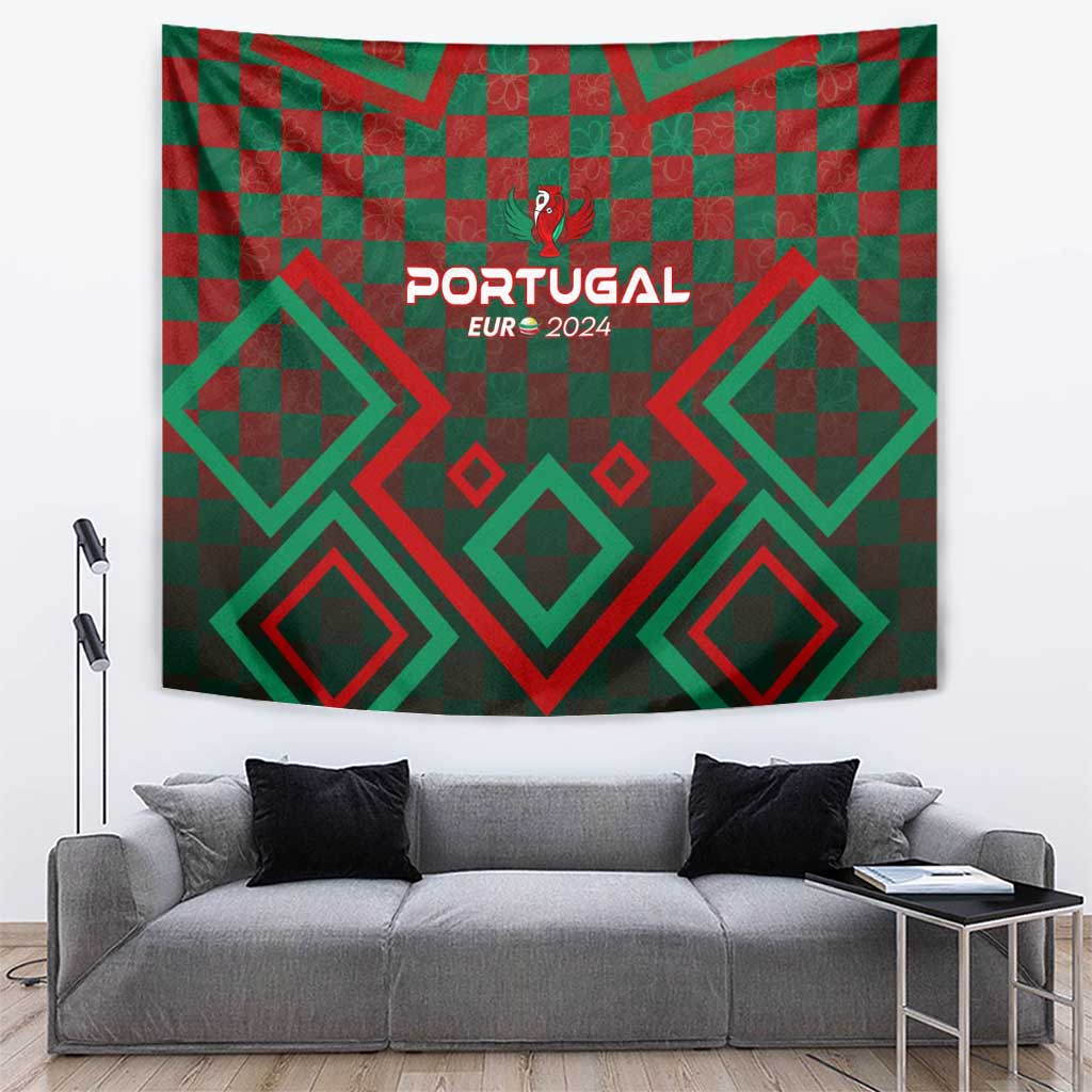 Portugal Football 2024 Tapestry Trophy Wing Style - Wonder Print Shop