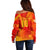 Personalized Spain Football 2024 Off Shoulder Sweater Trophy Wing Style - Wonder Print Shop