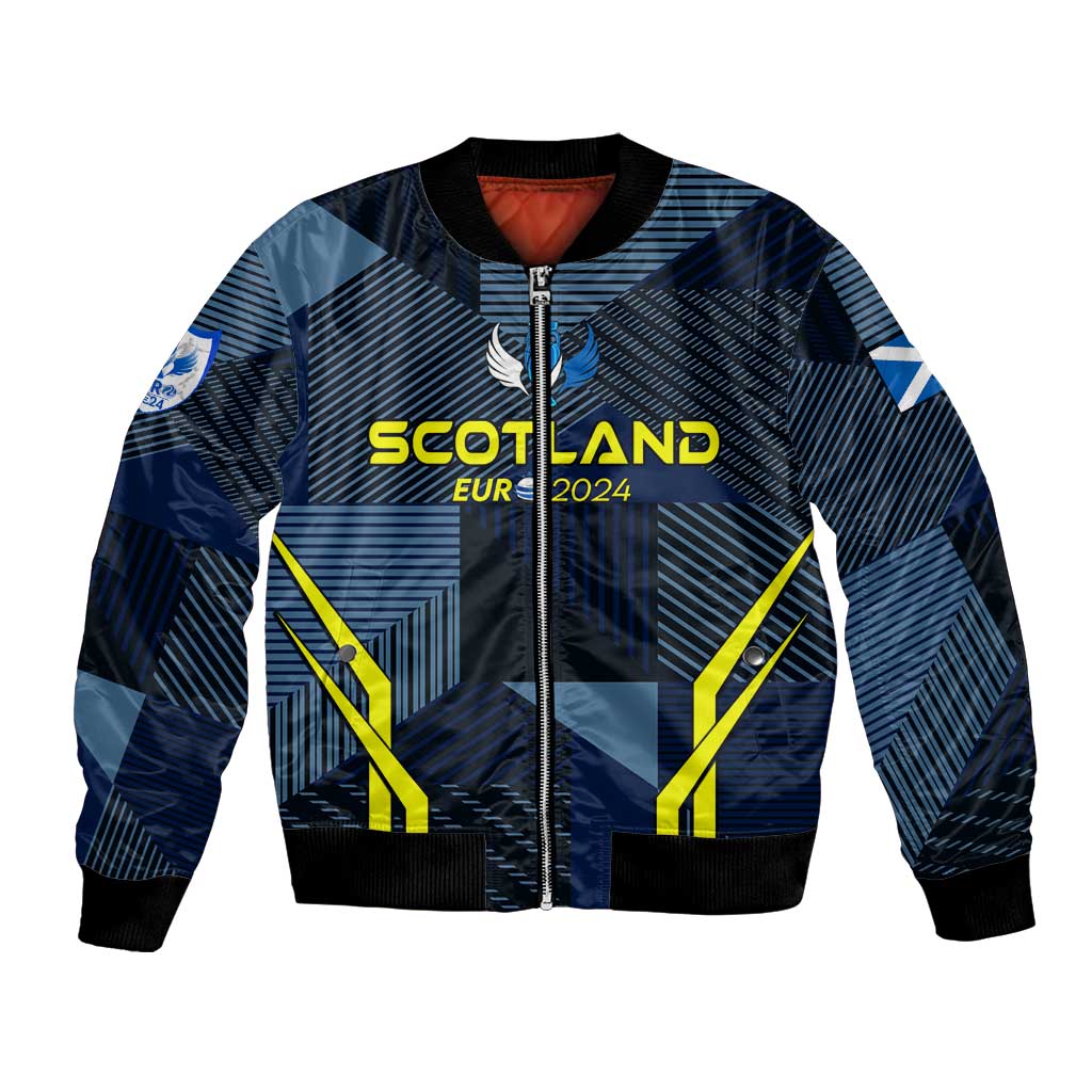 Personalized Scotland Football 2024 Bomber Jacket Trophy Wing Style - Wonder Print Shop