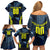 Personalized Scotland Football 2024 Family Matching Off Shoulder Short Dress and Hawaiian Shirt Trophy Wing Style - Wonder Print Shop