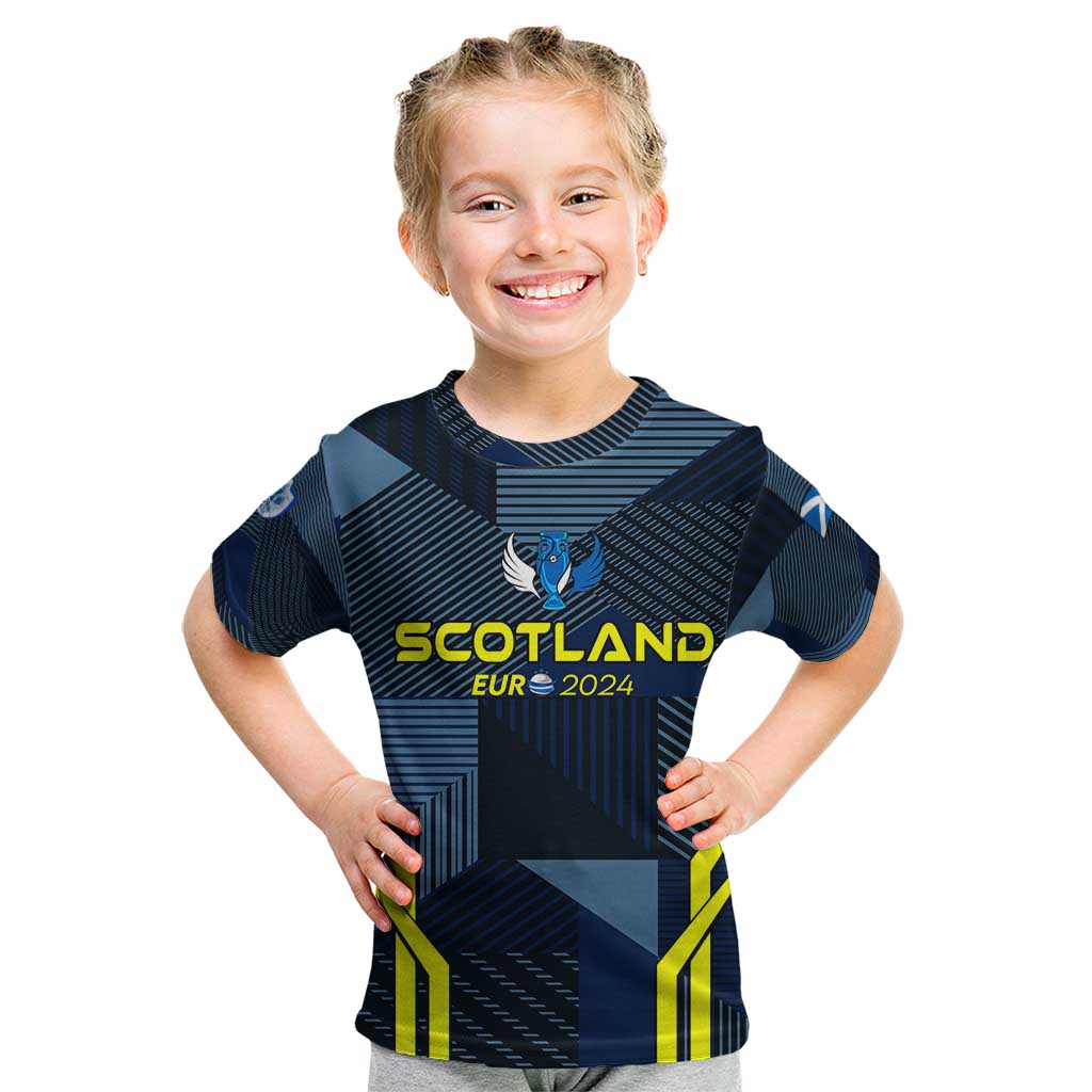 Personalized Scotland Football 2024 Kid T Shirt Trophy Wing Style - Wonder Print Shop