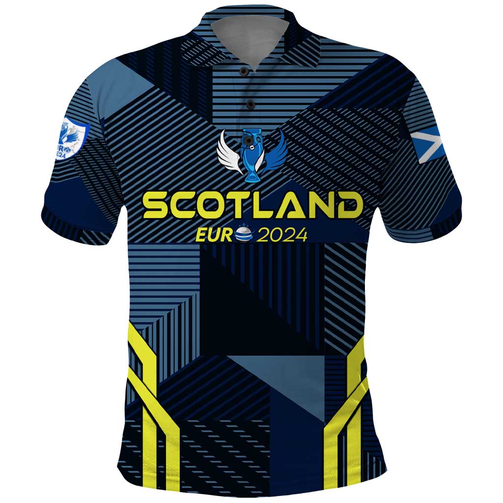 Personalized Scotland Football 2024 Polo Shirt Trophy Wing Style - Wonder Print Shop