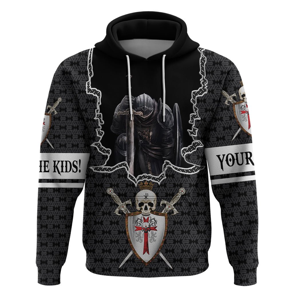 Personalised Knights Templar Warrior Skull Hoodie - Wonder Print Shop