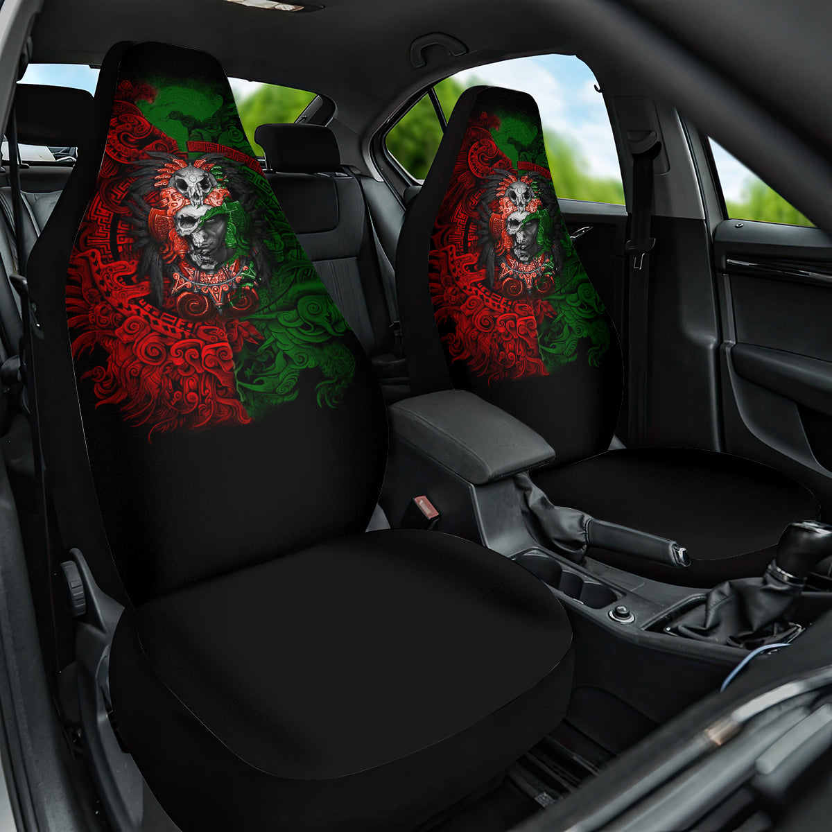 Skulls Aztec Warriors Car Seat Cover - Wonder Print Shop