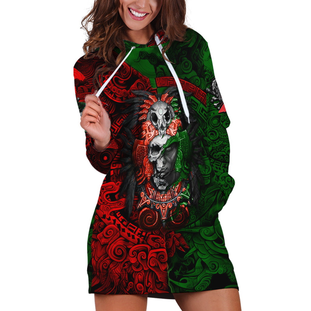 Skulls Aztec Warriors Hoodie Dress - Wonder Print Shop