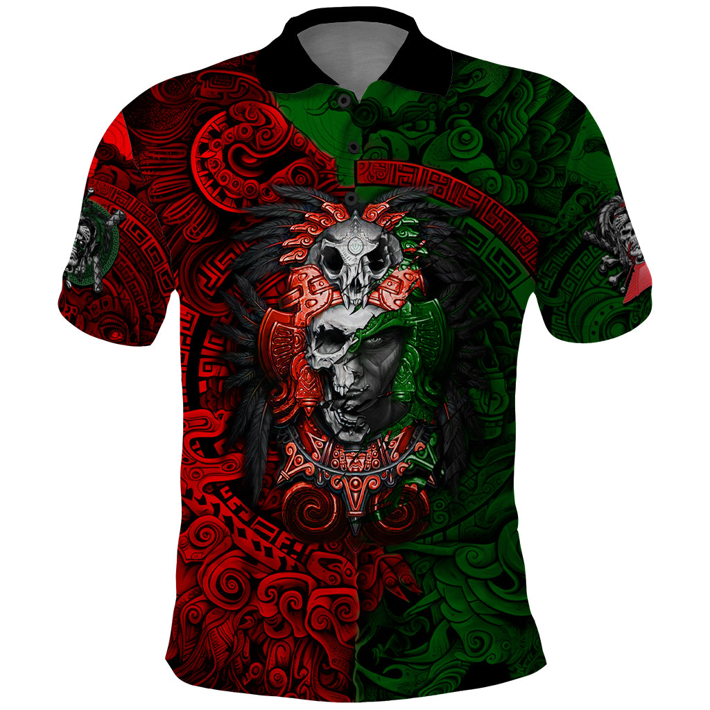 Skulls Aztec Warriors Polo Shirt - Wonder Print Shop