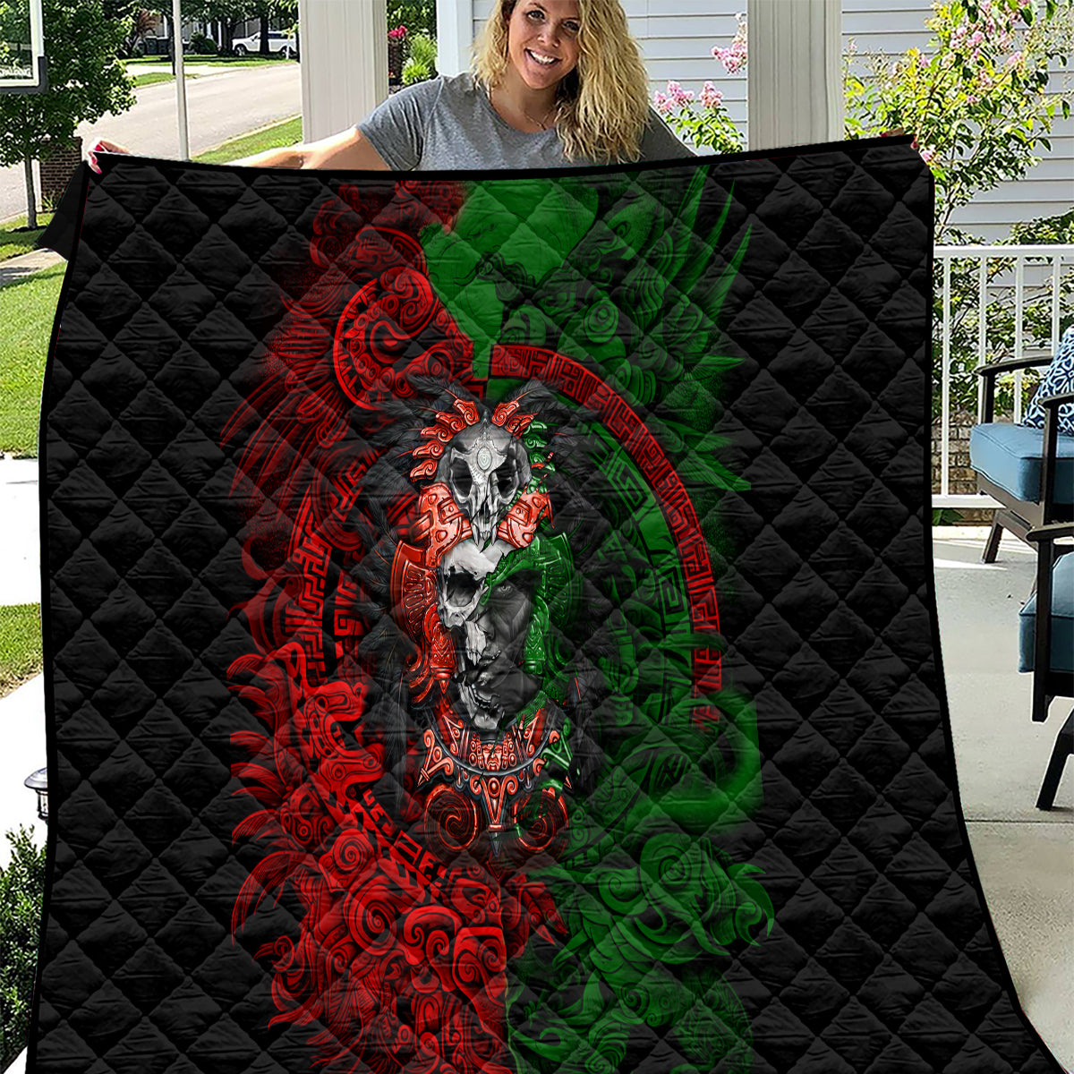 skulls-aztec-warriors-quilt