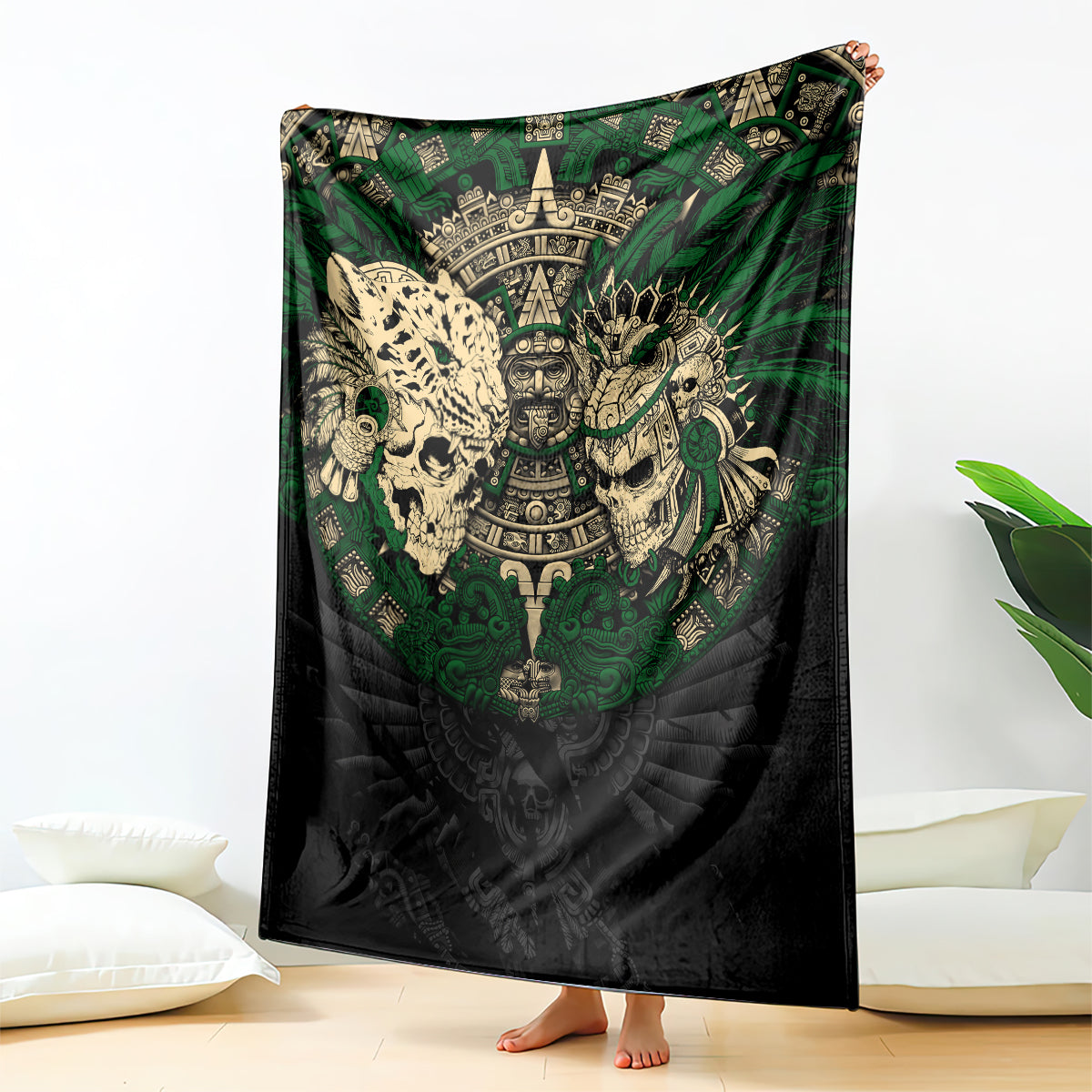 aztec-warrior-skulls-blanket