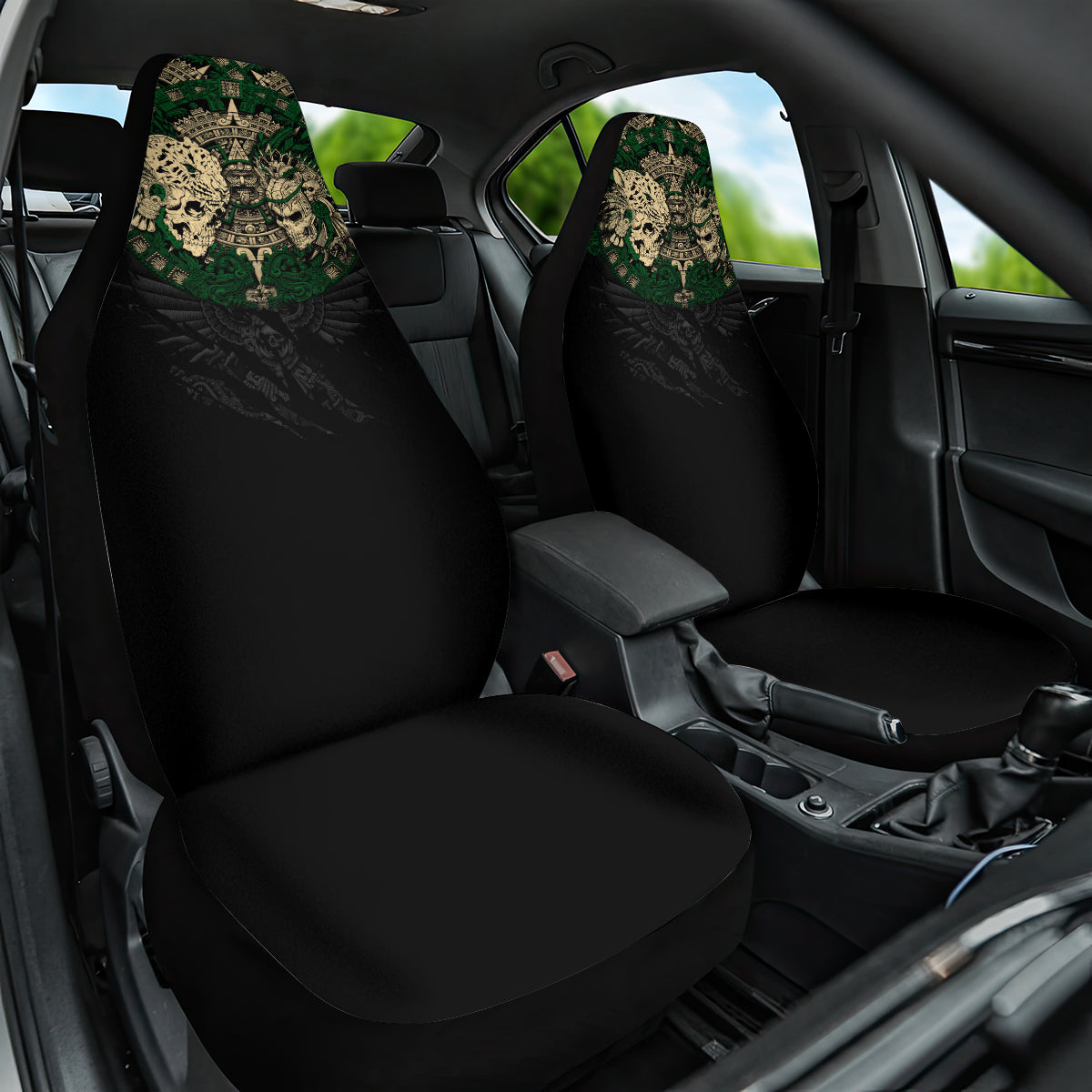 Aztec Warrior Skulls Car Seat Cover - Wonder Print Shop