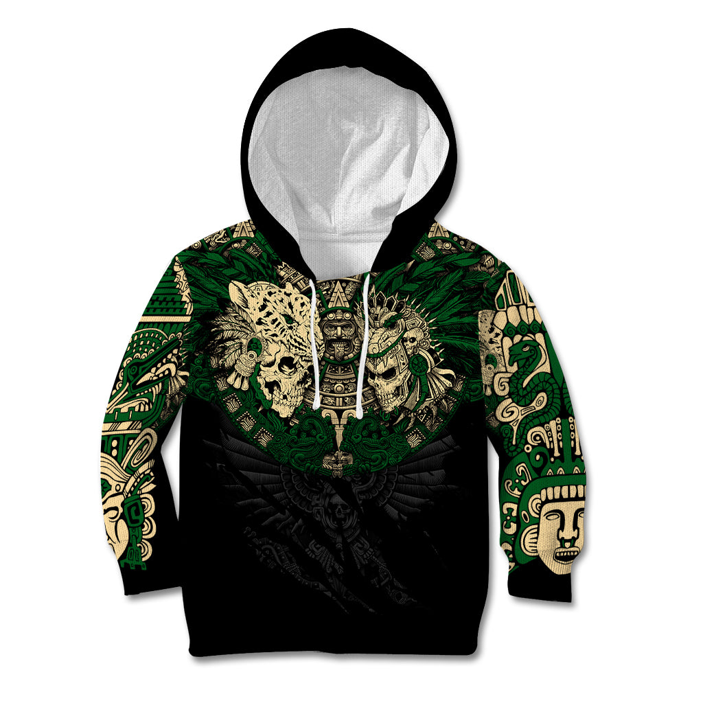 Aztec Warrior Skulls Kid Hoodie - Wonder Print Shop