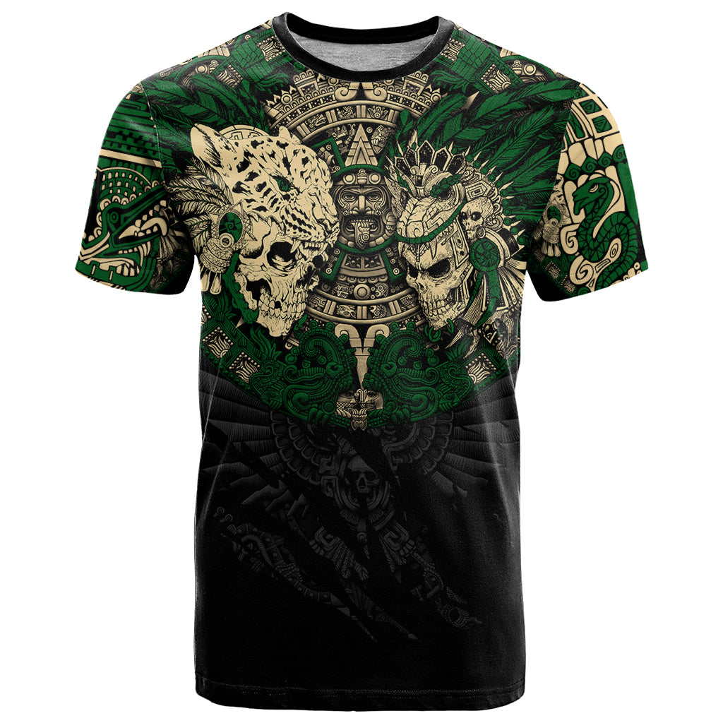 Aztec Warrior Skulls T Shirt - Wonder Print Shop