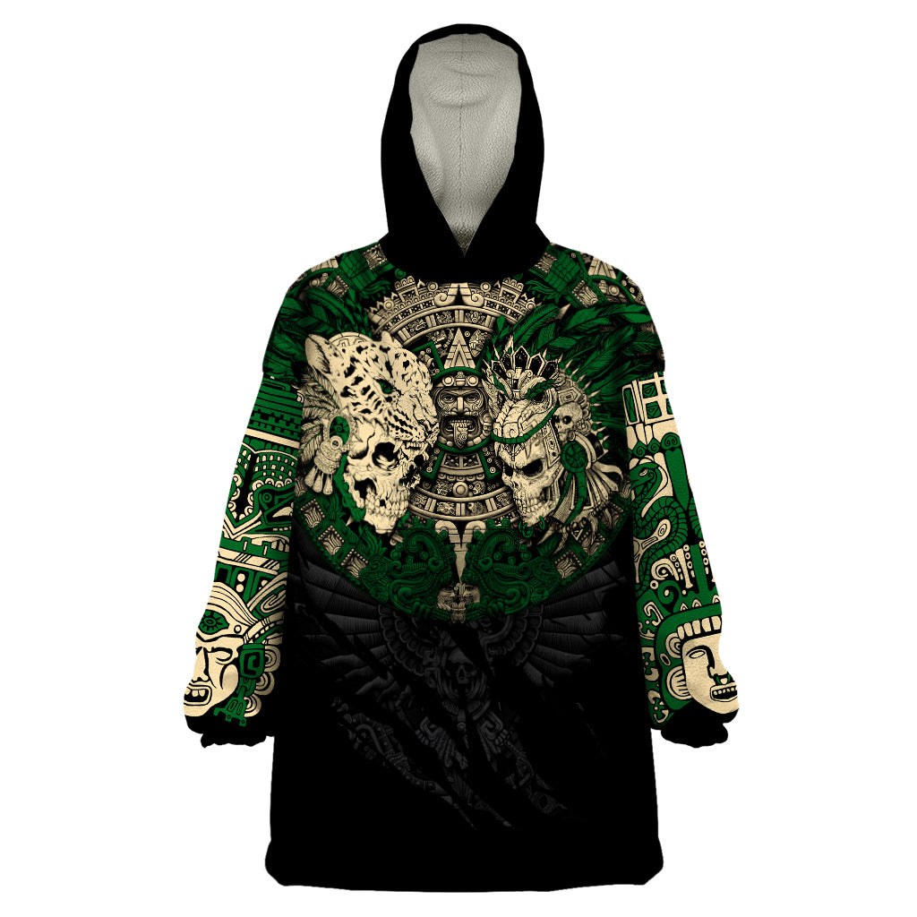 Aztec Warrior Skulls Wearable Blanket Hoodie - Wonder Print Shop