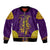 Anubis and Horus Bomber Jacket Egyptian God Purple - Wonder Print Shop