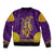 Anubis and Horus Bomber Jacket Egyptian God Purple - Wonder Print Shop