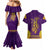 Anubis and Horus Couples Matching Mermaid Dress and Hawaiian Shirt Egyptian God Purple - Wonder Print Shop