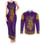 Anubis and Horus Couples Matching Tank Maxi Dress and Long Sleeve Button Shirt Egyptian God Purple - Wonder Print Shop