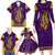 Anubis and Horus Family Matching Long Sleeve Bodycon Dress and Hawaiian Shirt Egyptian God Purple - Wonder Print Shop