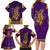 Anubis and Horus Family Matching Long Sleeve Bodycon Dress and Hawaiian Shirt Egyptian God Purple - Wonder Print Shop