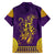 Anubis and Horus Family Matching Long Sleeve Bodycon Dress and Hawaiian Shirt Egyptian God Purple - Wonder Print Shop