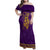 Anubis and Horus Family Matching Off Shoulder Maxi Dress and Hawaiian Shirt Egyptian God Purple - Wonder Print Shop