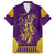 Anubis and Horus Family Matching Off Shoulder Short Dress and Hawaiian Shirt Egyptian God Purple - Wonder Print Shop